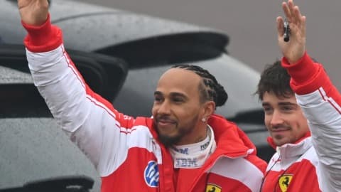 لوكلير يبدو أكثر ارتياحاً من هاميلتون داخل سيارة فيراري وفق تقدير بالمر